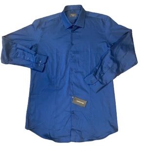 BNWT Bellissimo slim fit blue button up dress shirt